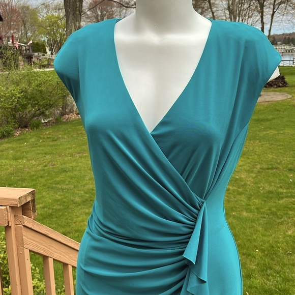 American Living cap-sleeve ruffled dress 16 - Picture 3 of 9